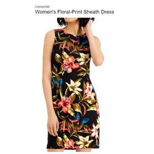 CONNECTED Women's Floral-Print Sheath Dress